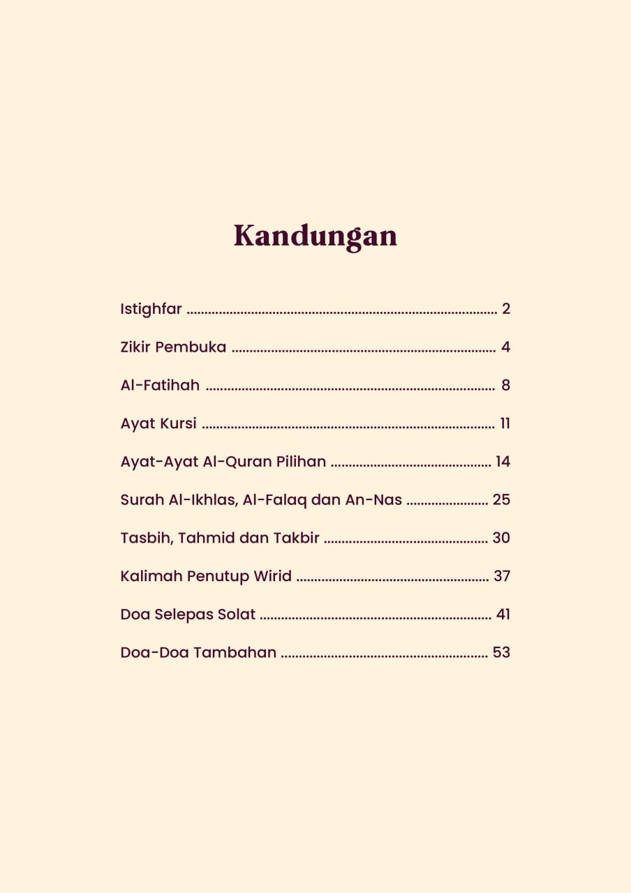 Doa Harian kandungan